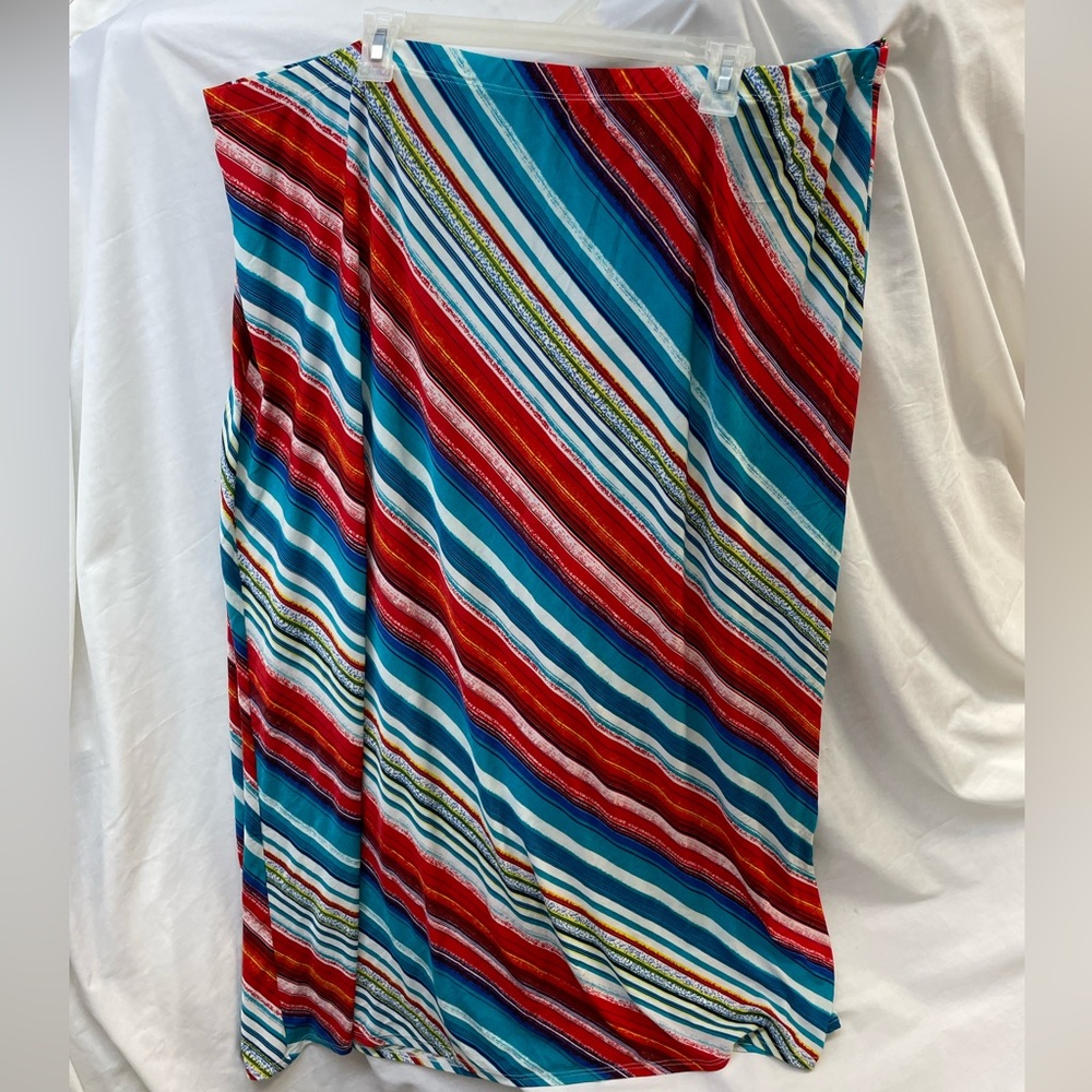 New directions Striped Multicolor strechy Women's Skirt sz 3x
